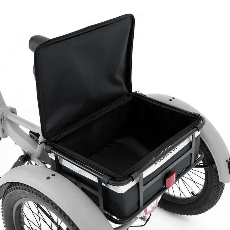 Mooncool E-Dreirad Taschen vorne und hinten