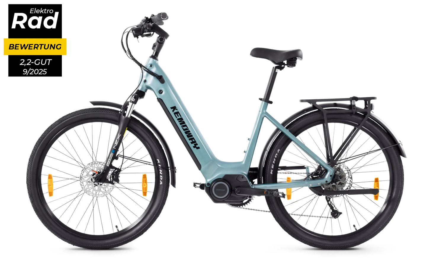 KEMOWAY City E-Bike K5 Shimano Altus 9-Gang / ANANDA 110NM Mittelmotor / Samsung Akku 720Wh