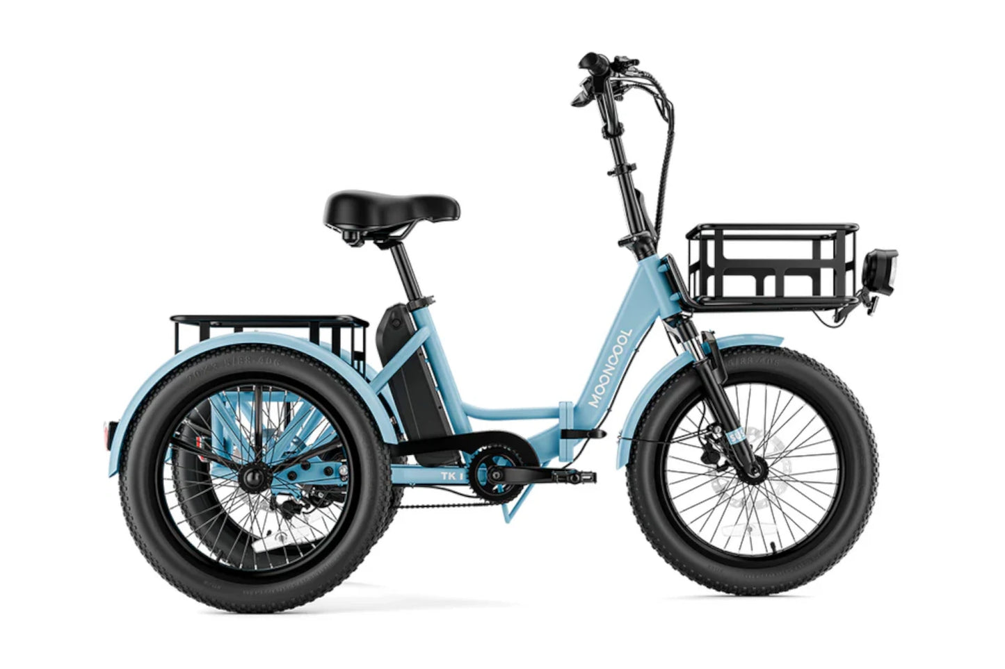 Mooncool TK1 Faltbares E-Dreirad mit Freilauf und 720 Wh