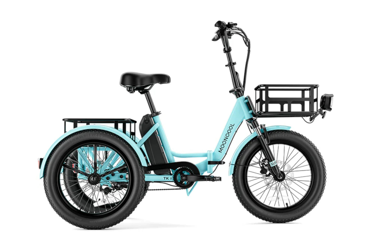 Mooncool TK1 Faltbares E-Dreirad mit Freilauf und 720 Wh