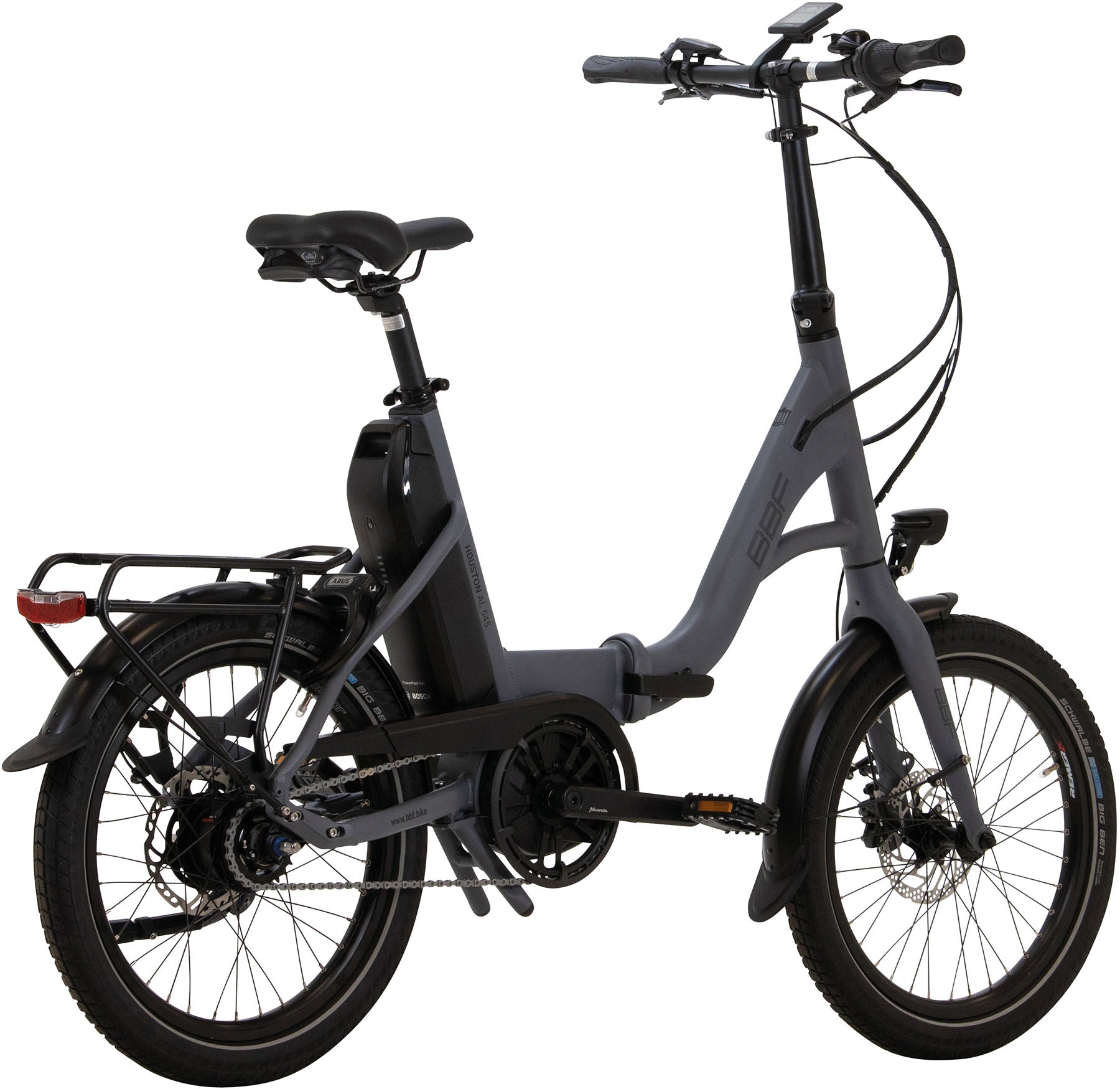 klapprad mit bosch mittelmotor BBF E-Faltrad Houston AL545 Spezial 20 Zoll – Bosch Active Line, 545 Wh