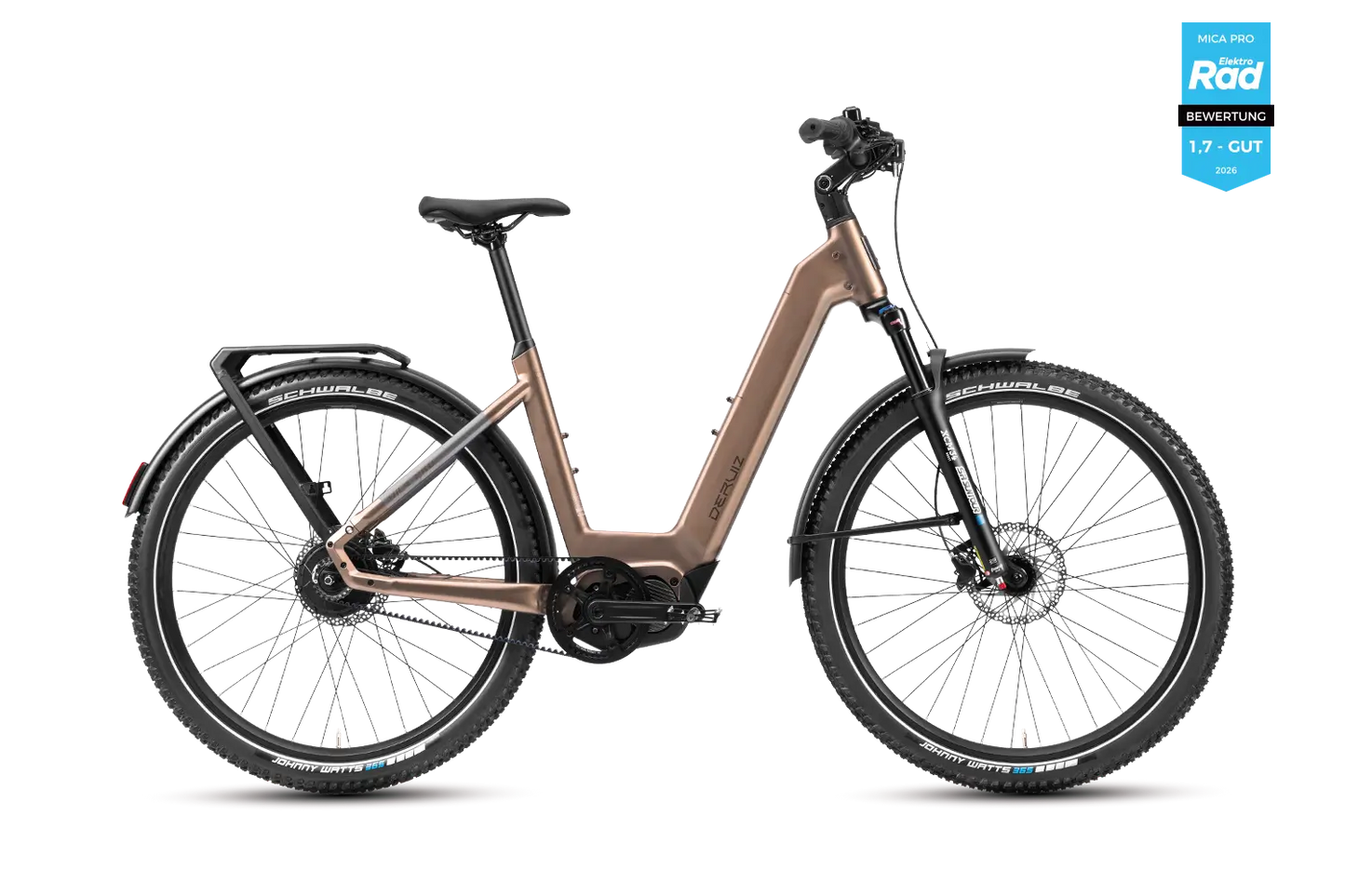 DERUIZ Mica Pro 2026 Trekking E-Bike mit Riemenantrieb und 720Wh Akku