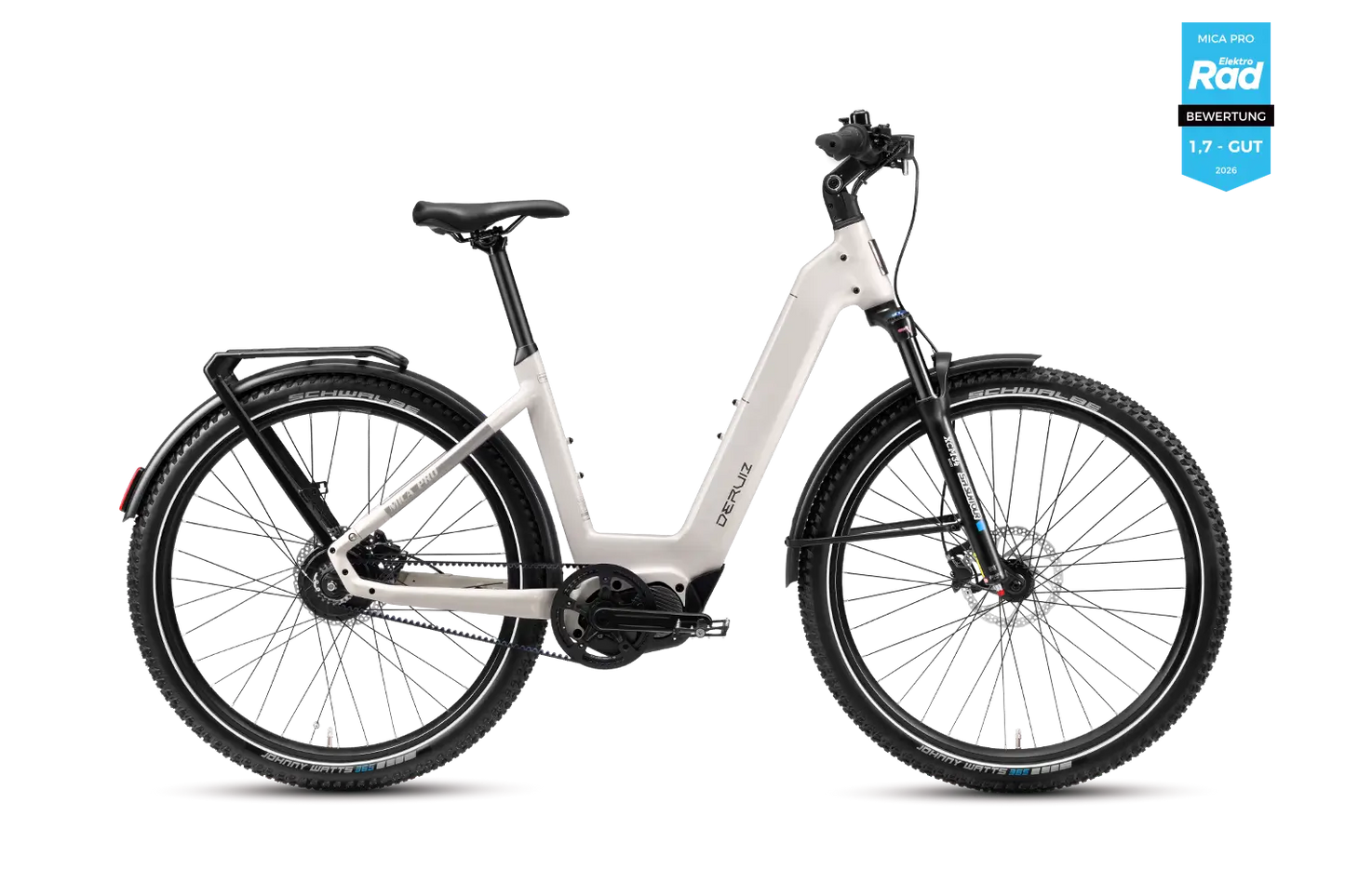 DERUIZ Mica Pro 2026 Trekking E-Bike mit Riemenantrieb und 720Wh Akku