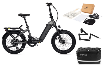 DERUIZ Peridot E-Faltrad mit breiten Reifen und 500Wh Akku