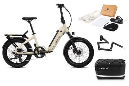 DERUIZ Peridot E-Faltrad mit breiten Reifen und 500Wh Akku